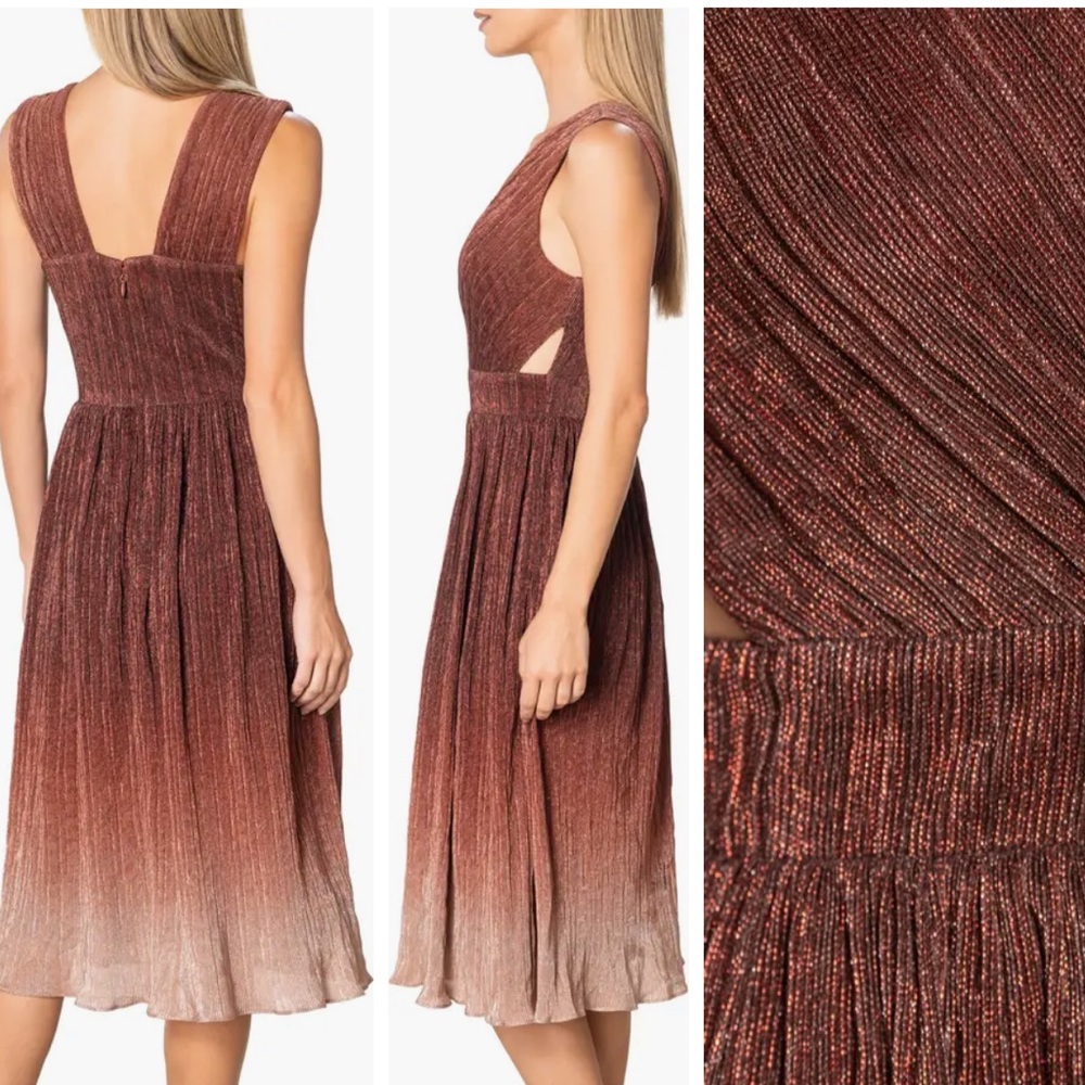 Dress the Population Brown Ombre Midi Dress